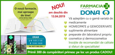 O nouă farmacie, mai aproape de tine!